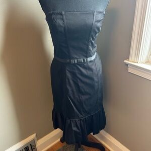 White House/Black Market Strapless Faille Ruffle HM